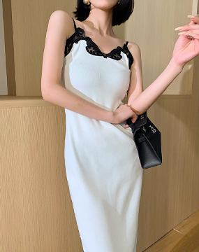 [수입] 수젠 슬리브리스 드레스