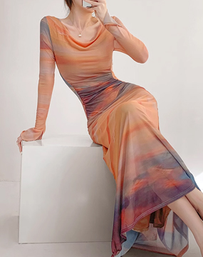 [수입] 셀러트 프린팅 스윙 드레스