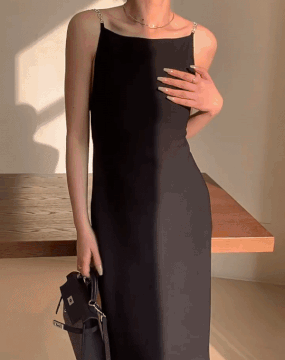 [수입] 젠드 체인 슬리브 드레스